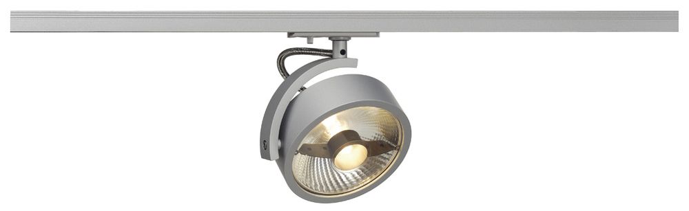 Strahler SLV KALU TRACK, GU10 75W mit 1-Phasen-Adapter IP20 silbergrau