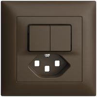 UP-Frontset EDIZIOdue T23 coffee 88×88mm für Kleinkombi