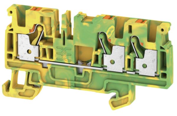 Borne de protection Weidmüller A3C PUSH IN 4mm² 3 connex.vert/jaune