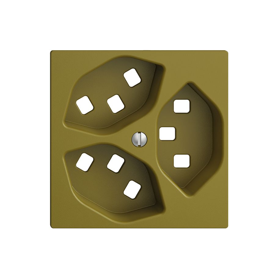 Frontset EDIZIOdue olive 60×60mm 3×T23