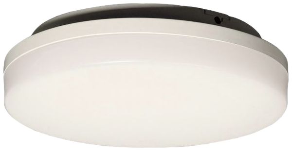 LED-Deckenleuchte Z-Licht HF FlachLED 24W 2050lm 4000K IK8 Ø330mm IP65 PC weiss