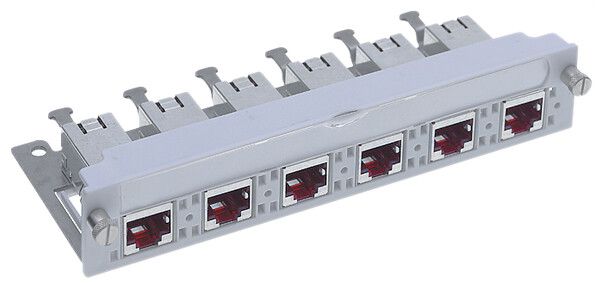 Unité universelle cat.6A 6RJ45/s