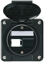 Montageset robusto IP55 Frontauslass für 2×R&M schwarz