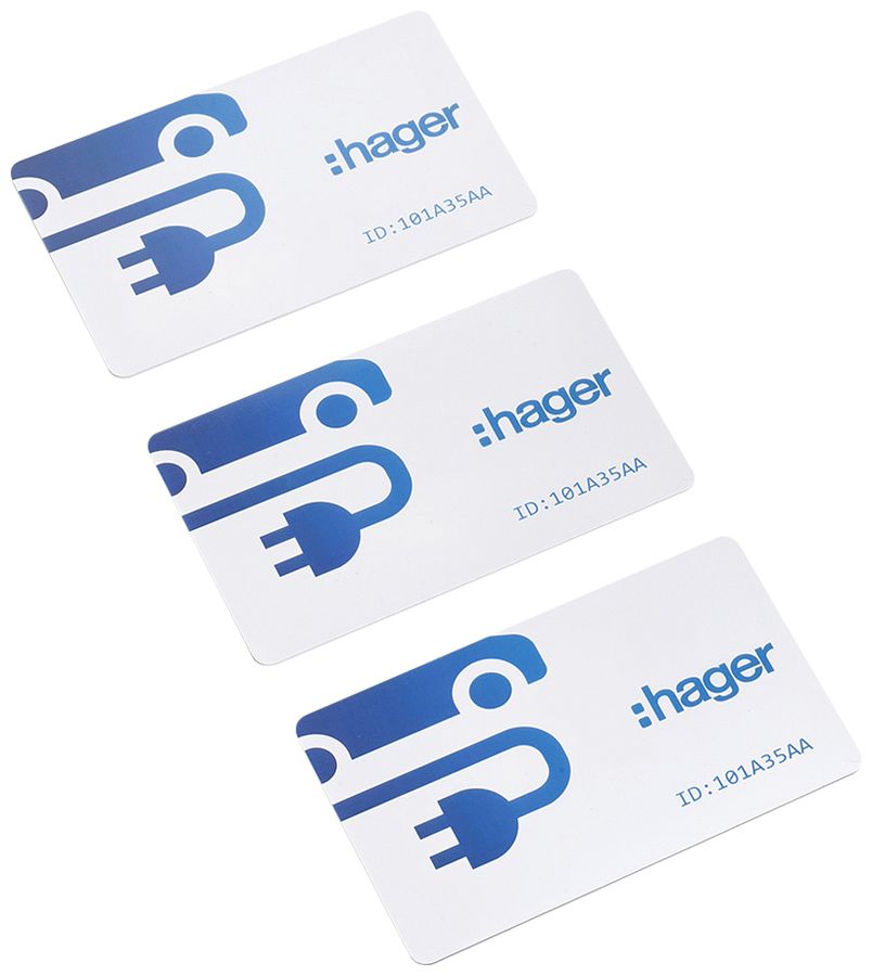 Carte à transpondeur Hager witty RFID pour l'authentification 3pcs