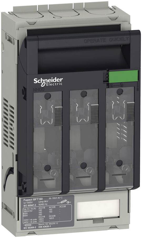 Interrupteur de charge Schneider Electric ISFT160 3P connexion M8