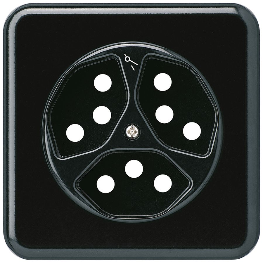 Kit frontal ENC basico 3×type 13/1 86×86mm noir avec sécurité enfants