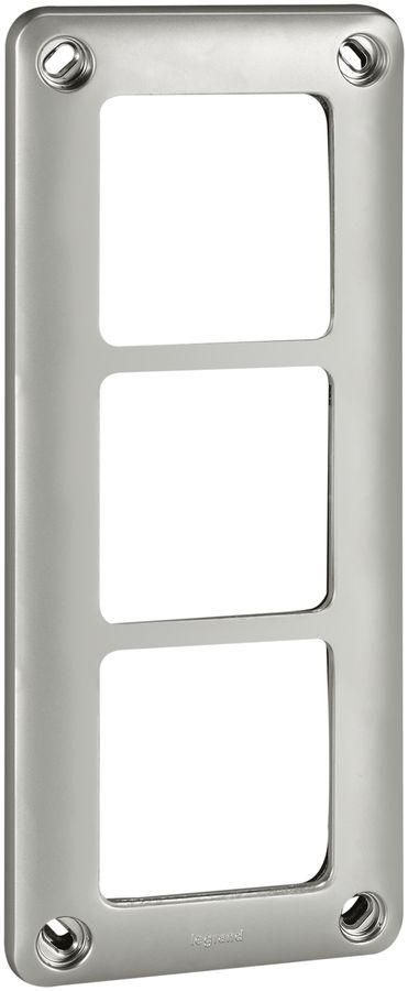 UP-Abdeckrahmen 3×1 Soliroc verchr.