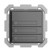 Pulsante KNX RGB INC EDUE, 250mW, s.LED, c.carta, 3×pulsante, com.1×tasto, grs