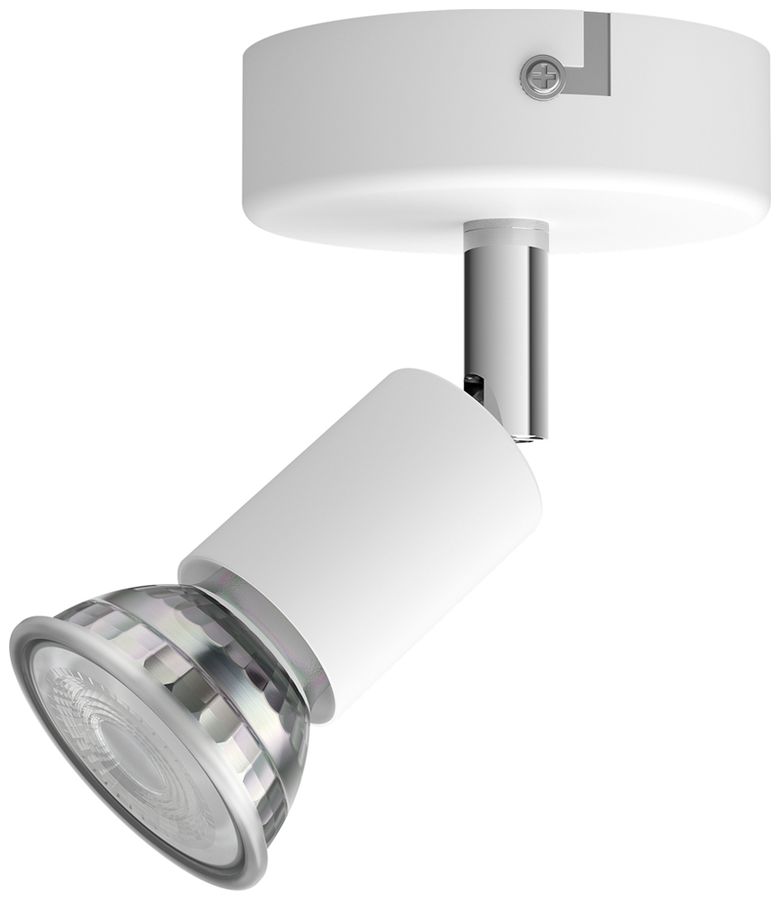 Spot Philips Limbali GU10 1×50W Ø80×130mm blanc