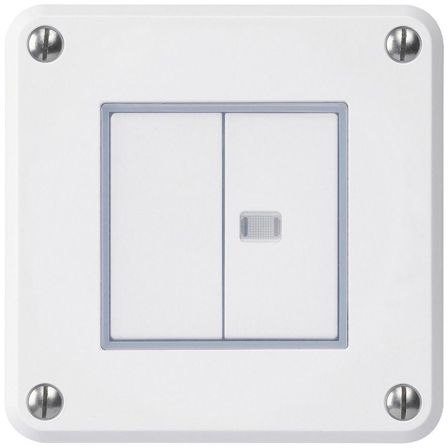 Contatto pulsante INC robusto IP55 2×1P bianco 1×illuminato per combinazione
