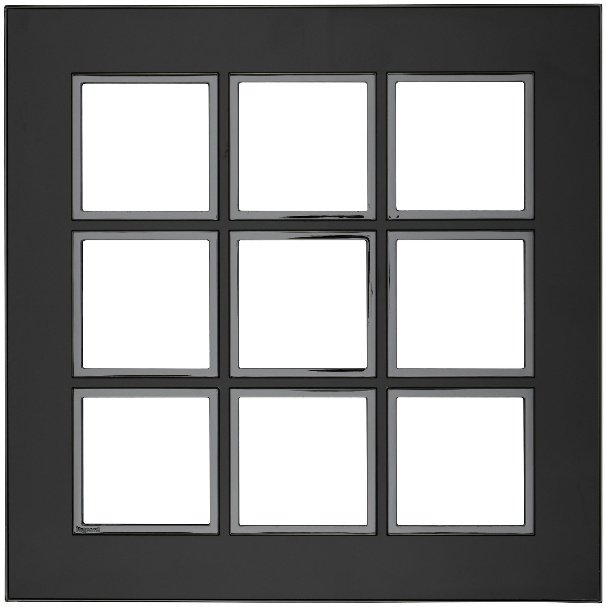 Abdeckrahmen ATO 3×3 Modul, black reflective