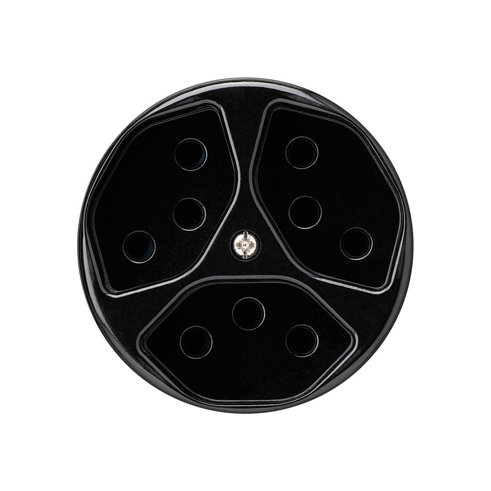 Einsatz zu UP-Steckdose basico 3×Typ 13 schwarz