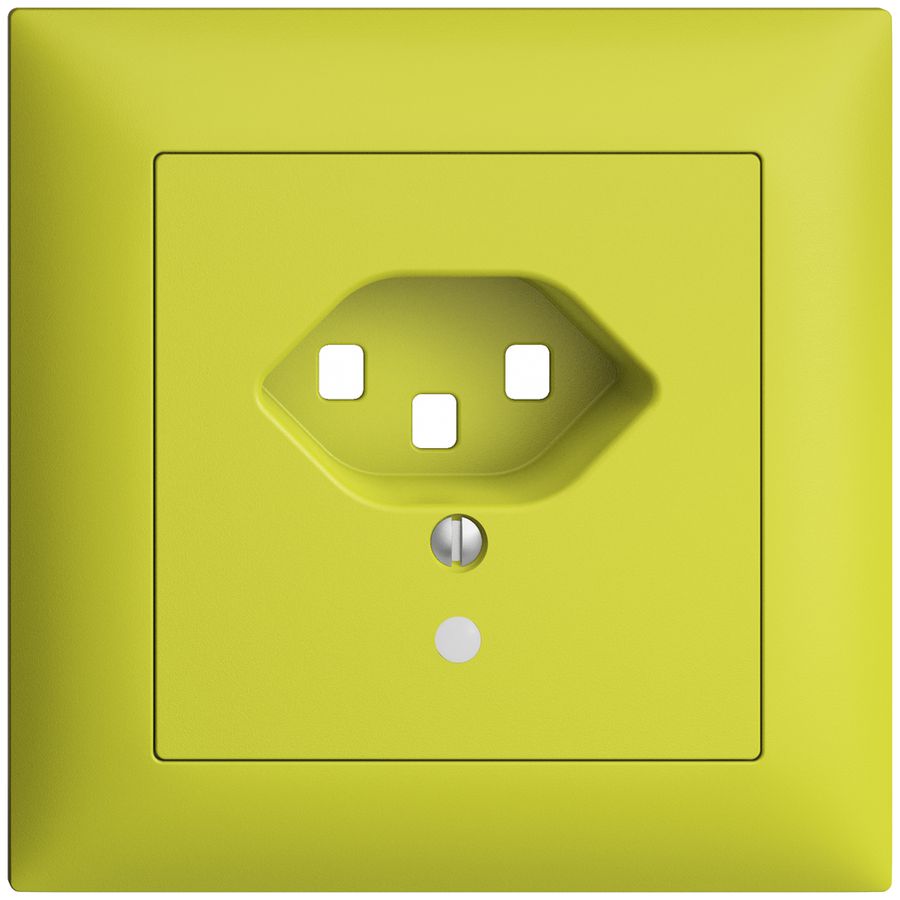 UP-Frontset EDIZIOdue T23 lemon 88×88mm mit Linse