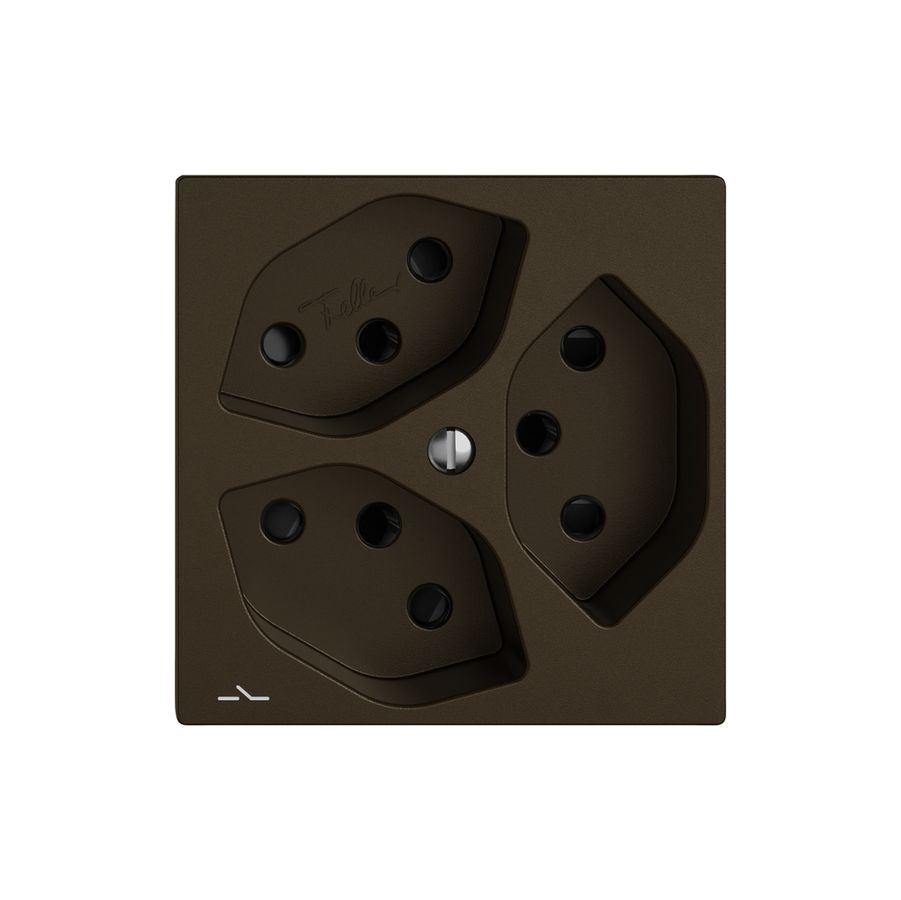 Steckdose EDIZIO.liv SNAPFIX® 3×T13 1×S mit Shutter br