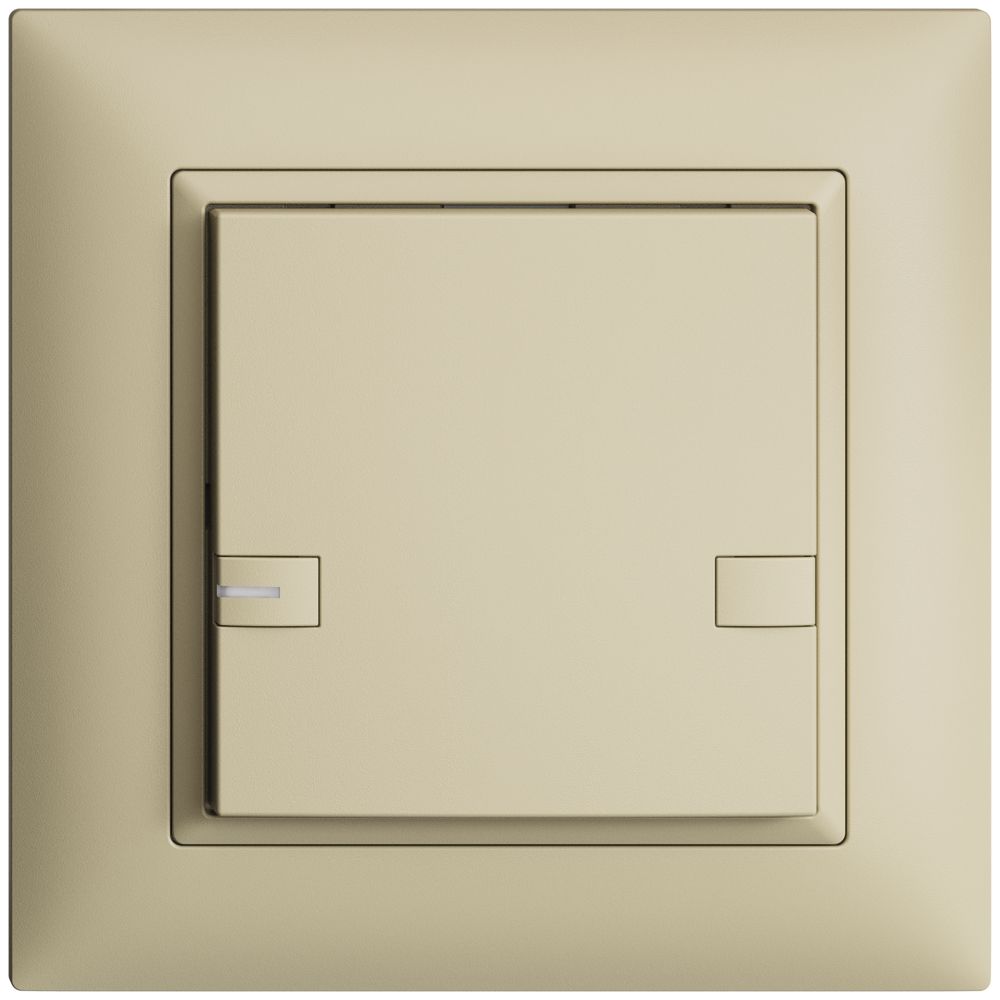 UP-Universaltaster 1×2T Steckklemme EDIZIOdue vanille, mit LED