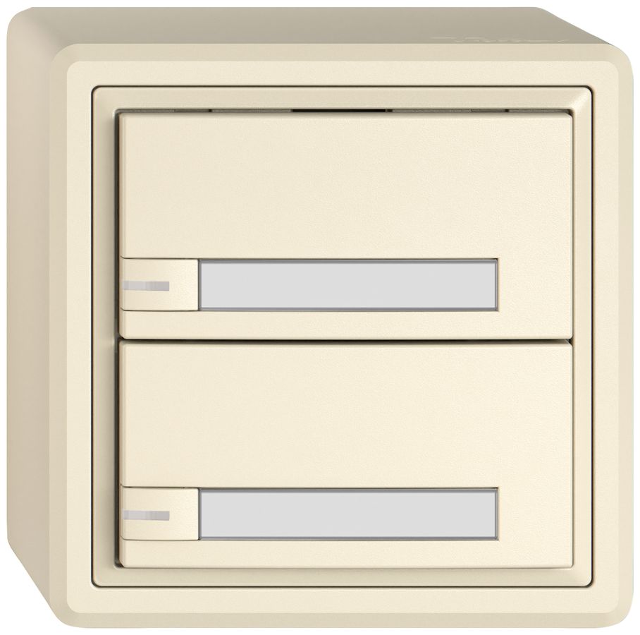 AP-Universaltaster EDIZIO.liv UNI SNAPFIX® m.LED RGB 2× 1-Tbed.Pap.cr