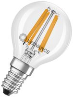 Lampe LED LEDVANCE CLAS P E14 4.2W 470lm 2700K VAR Ø45×77mm clair