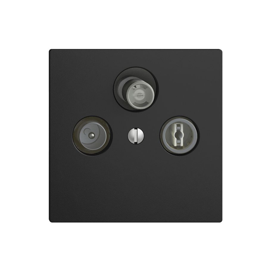 Prise d'antenne SAT DB52 EDIZIOdue noir avec IEC/F