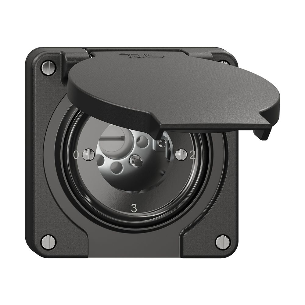 Interrupteur rotatif NEVO N.CO 5/2L, sans cylindre, KS, 0-1-2-3, noir