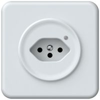 UP-Steckdose origin 1×Typ 13 bel.grün 10A 230V 92×92mm weiss