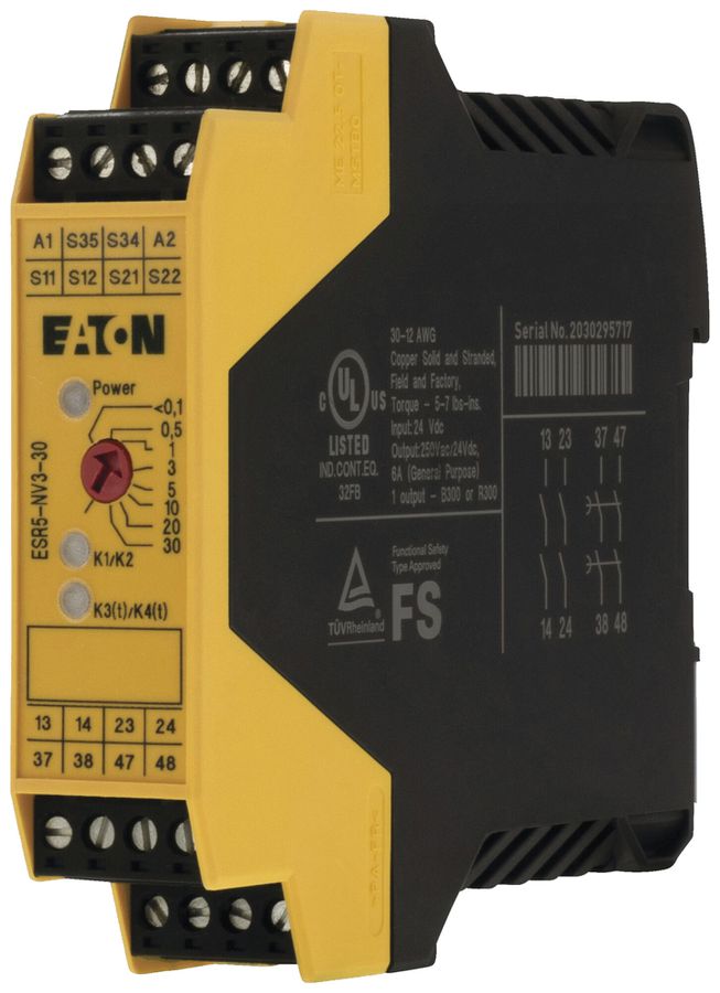 Überwachungsrelais Eaton ESR5-NV3-30 24VDC 5A 22.5×99×114.5mm
