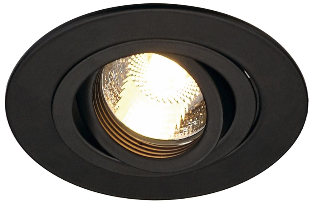 EB-Downlight SLV NEW TRIA XL, GU10 50W rund IP20 mattschwarz