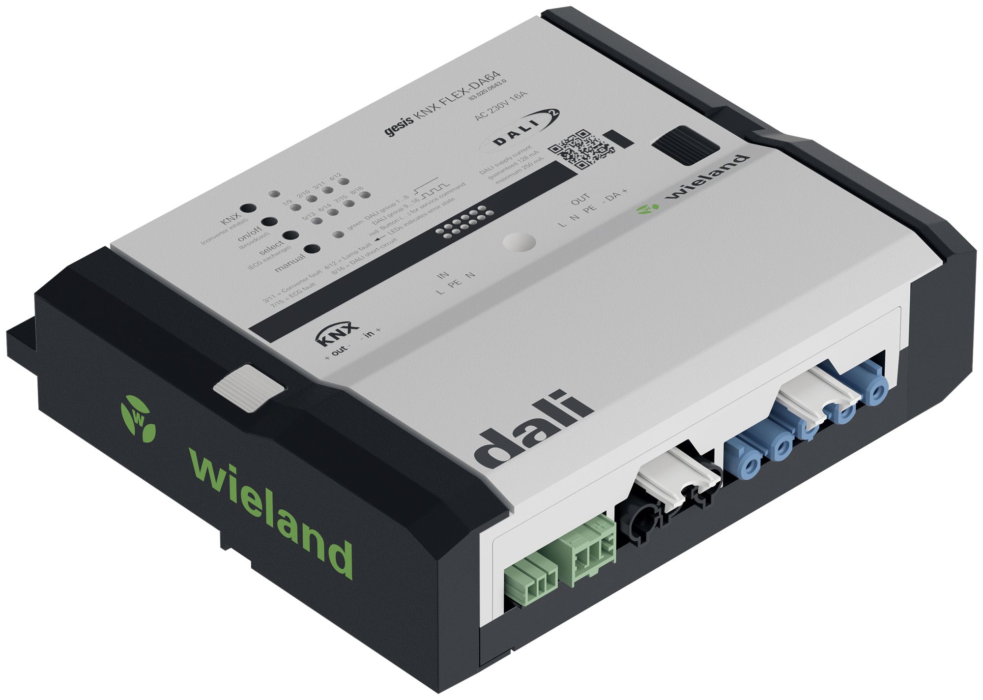 KNX-DALI Gateway Wieland gesis KNX FLEX-DA64 64-DALI 2