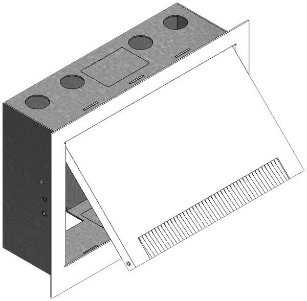 Wandanschlussdose weiss 250×180×85mm Woertz