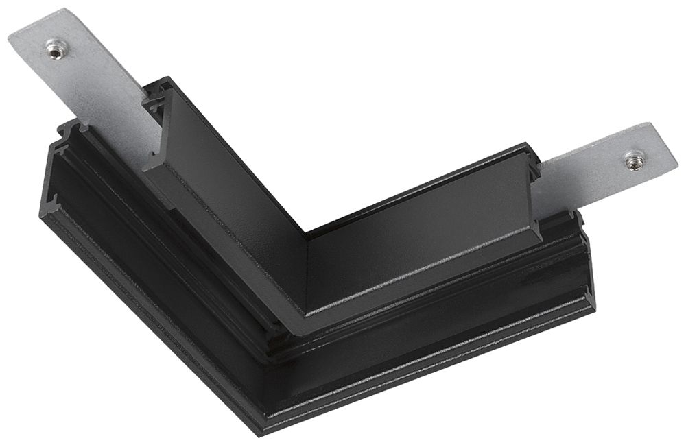 L-Verbinder SLV 48V TRACK Aluminium 71×71×21.9mm Standard links schwarz