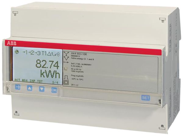 Contatore energia AMD ABB 3×6A convertitore, A44 Platin