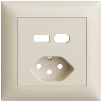 UP-Montageset Feller EDIZIOdue für Steckdose USB Typ A+C + Typ 13 crema