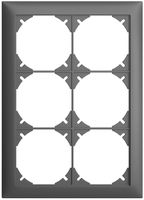 Abdeckrahmen EDIZIOdue 2×3 dunkelgrau