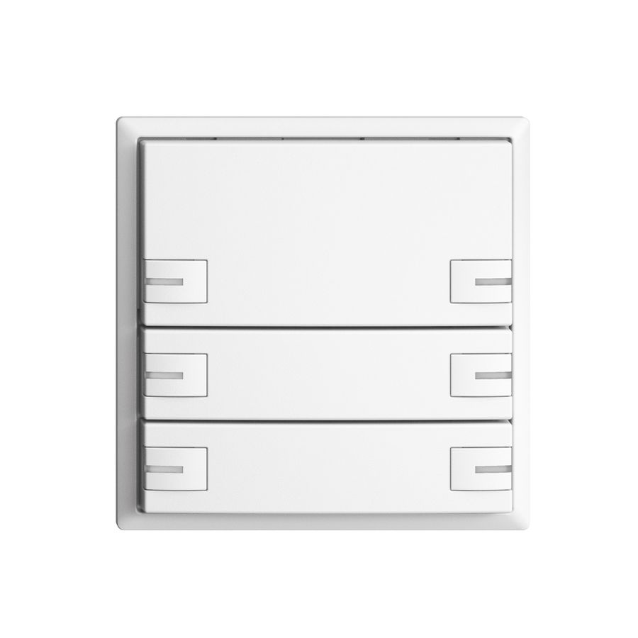 KNX-Taster RGB EDUE, 250mW, m.RGB-LED, 6×Taste, 1×Tastenb., ws