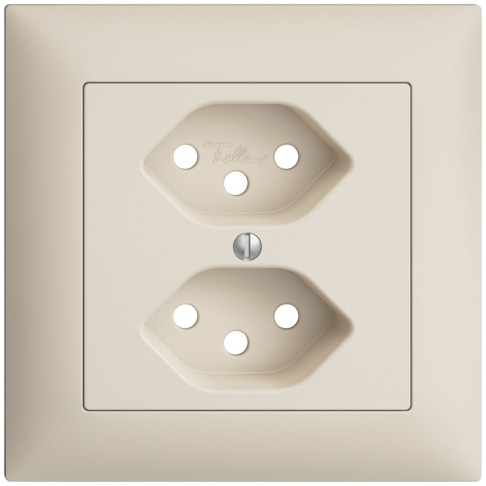 Frontset EDIZIOdue crema 88×88mm 2×T13