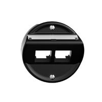 Montageset S-One STANDARDdue Q für 2×RJ45 schräg, schwarz