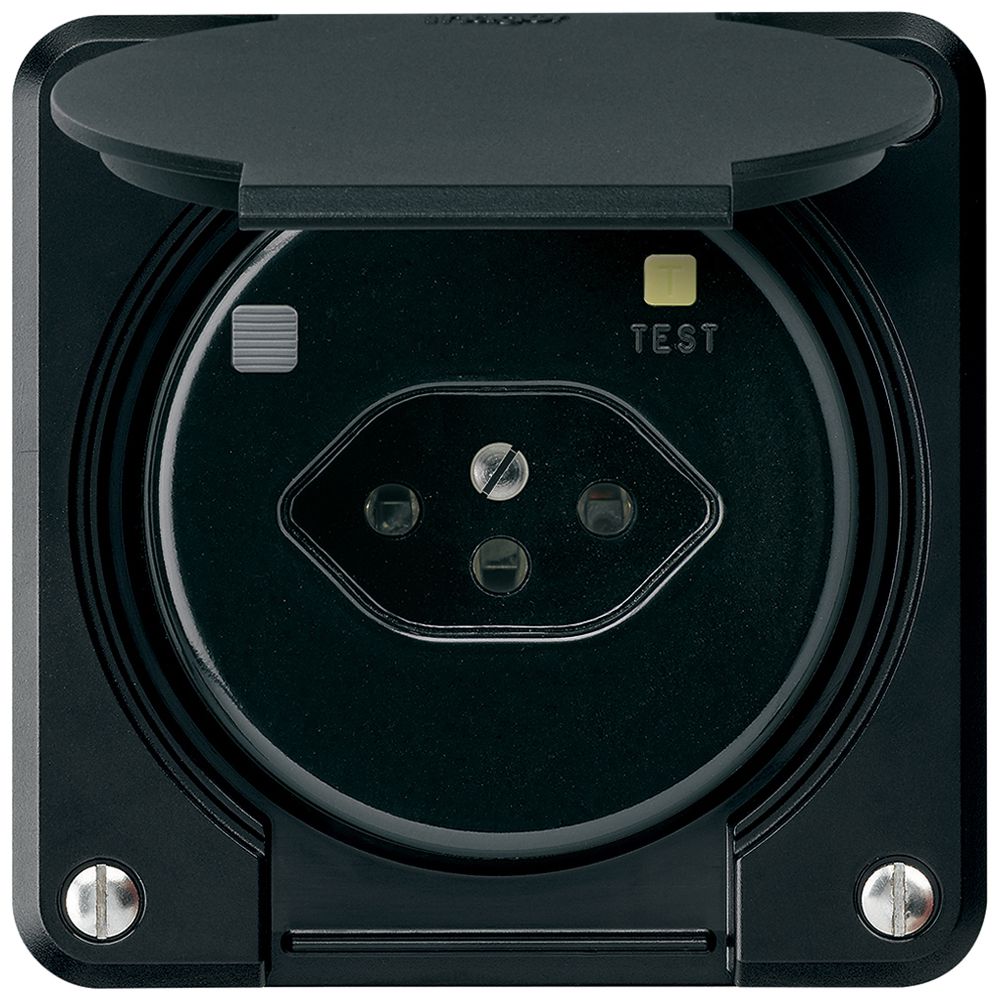 FI-Steckdose robusto A T13 30mA schwarz