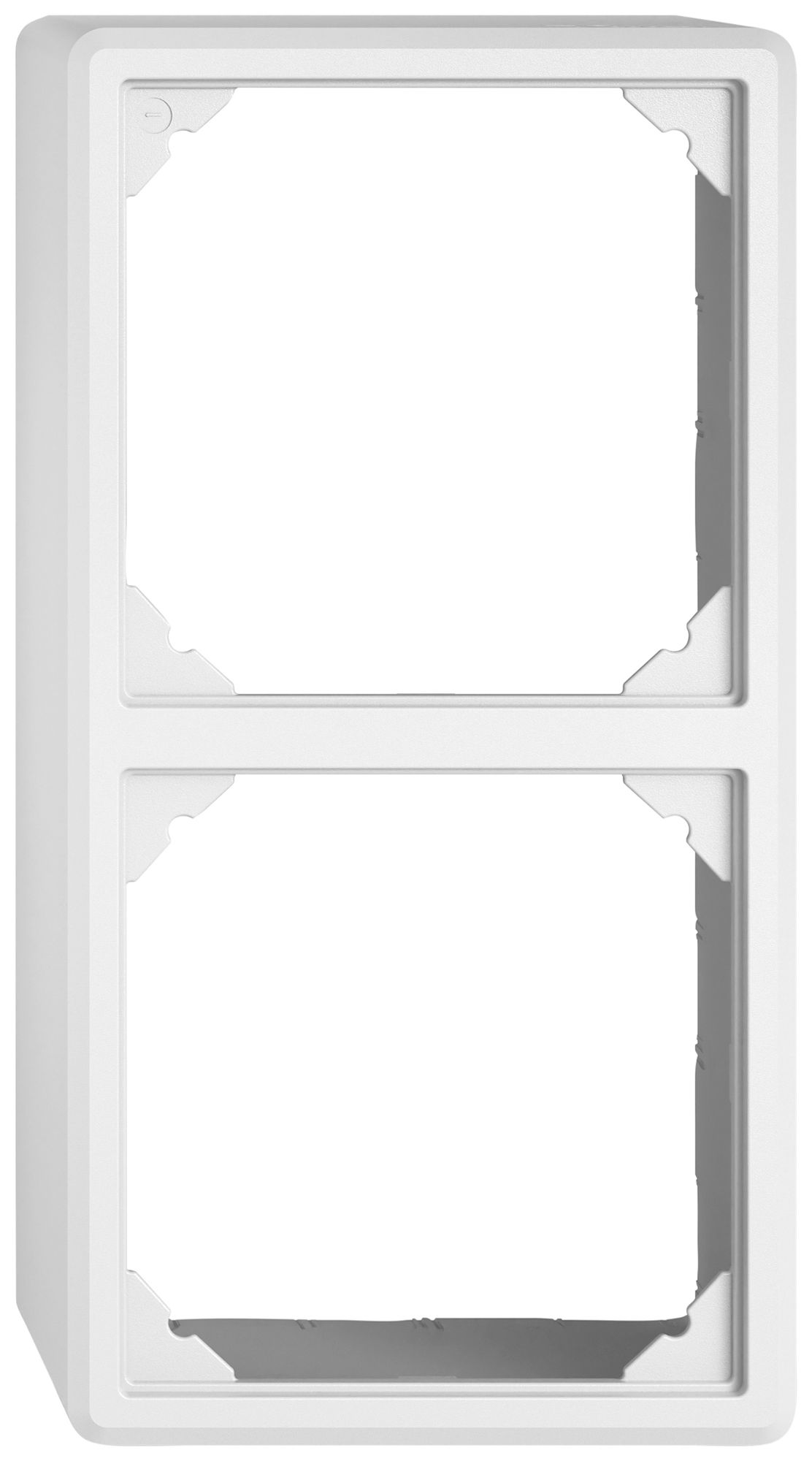 AP-Kappe EDIZIO.liv SNAPFIX® für 2 Apparate GX.54.A weiss