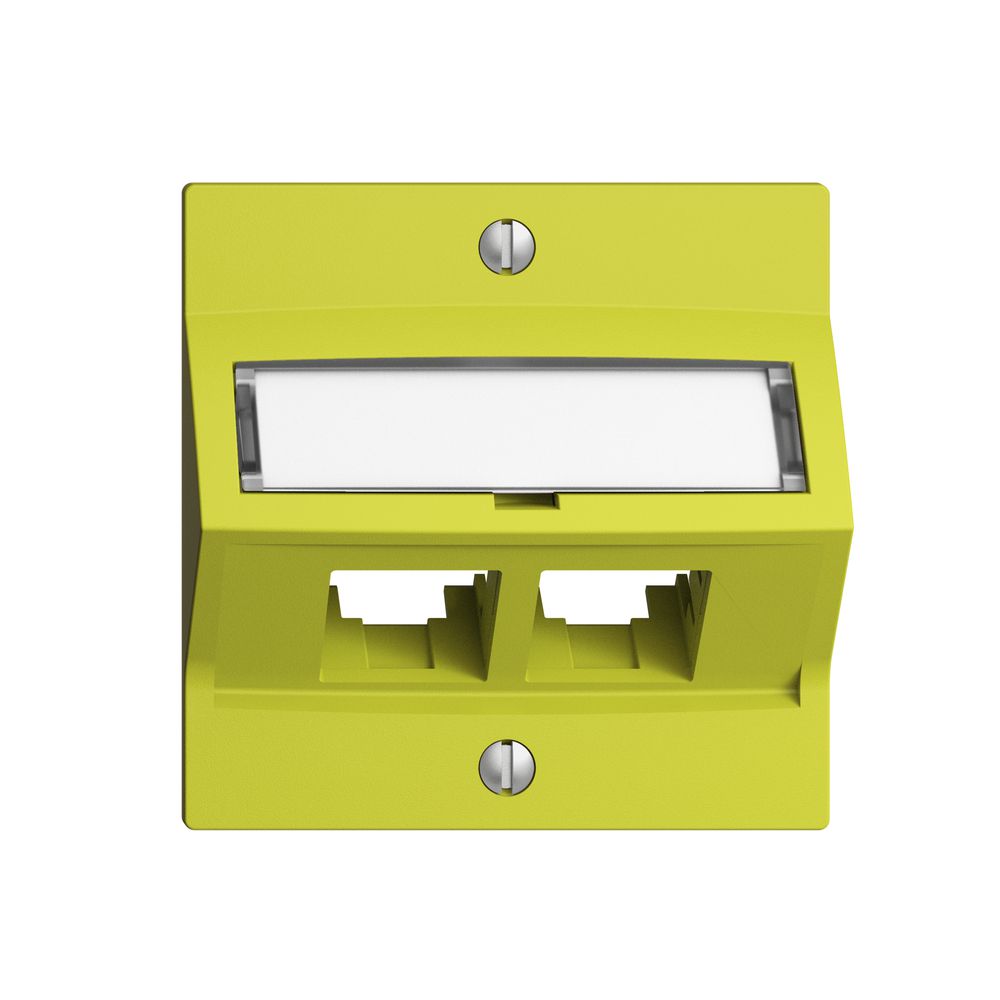 Kit di montaggio S-One EDIZIOdue F per 2×RJ45 obliquo, lemon