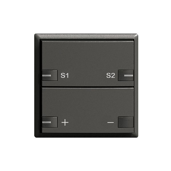 Poussoir ENC ZEP dimmer-scène 1c/2t avec LED EDIZIOdue noir