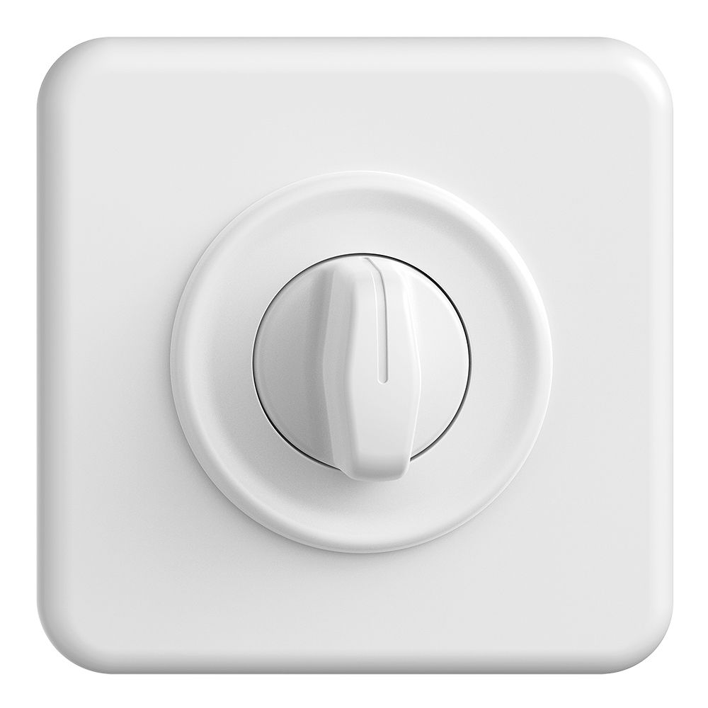 UP-Frontset, STANDARDdue weiss 90×90mm für Drehschalter