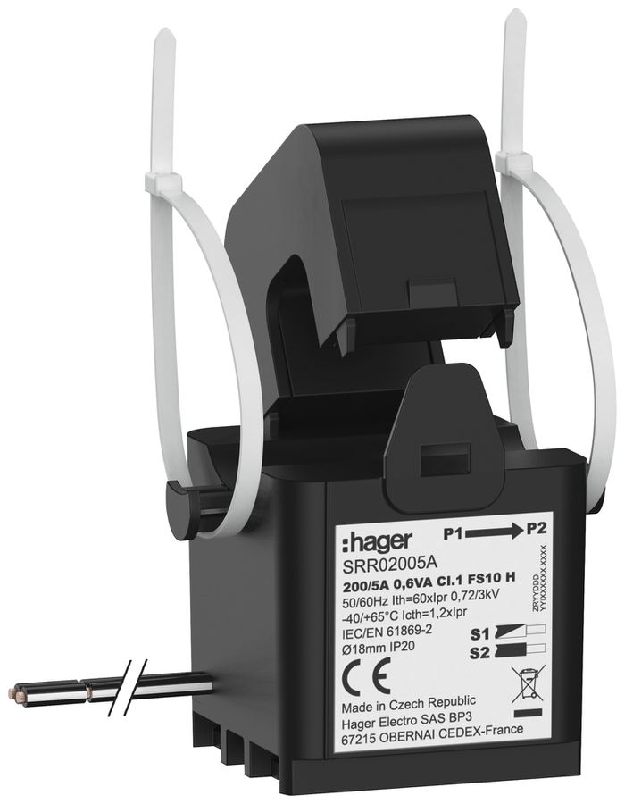 Convertitore di corrente Hager SRR02005A SC1 200A/5A classe 1