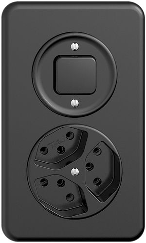 UP-Kombination STANDARDdue 3/1L+3×T13 schwarz