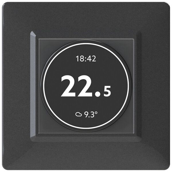 Termostato ambiente INC FINDER 4box SWIPE 5A/230VAC 7…33°C 132×10×112mm bianco