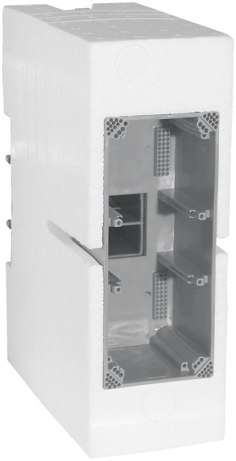 UP-Einlassdose MT CRALLO-TELE 2×1-100 260mm inkl. Schutzdeckel rot