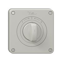 Schwenktaster NEVO N.CO mit Drehgriff, KS, 1->0<-2, lichtgrau