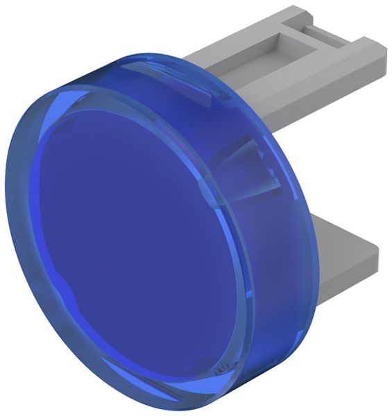 Capot à poussoir EAO31 Ø15.2mm translucide, bleu