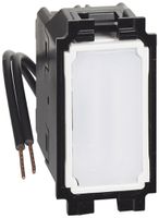 Schalter Legrand Living Now Kreuzschalter beleuchtet blau 10A 250V 22.5×45mm ws