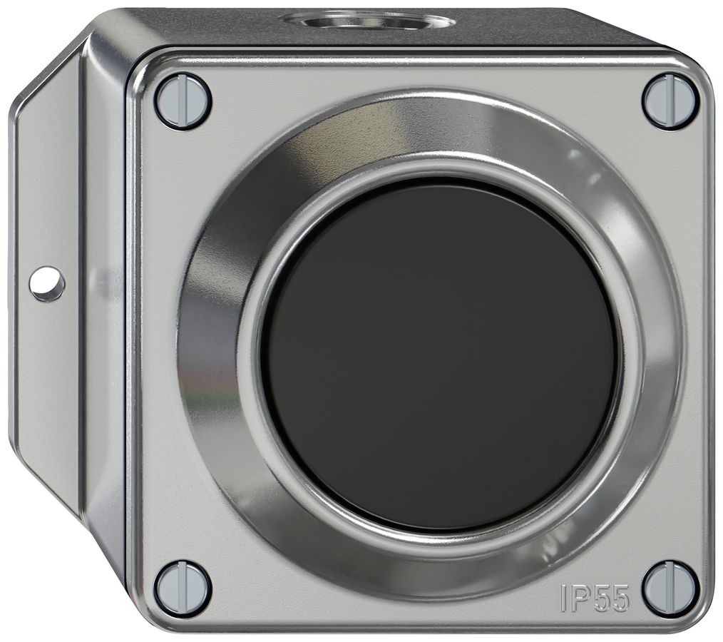 Poussoir AP ELEMENT SNAPFIX® 2P 16A 250V 111×96×71mm aluminium