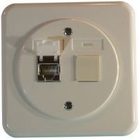 Prise de raccordement INC cat.6 PMI 2p.1RJ45/s blanc