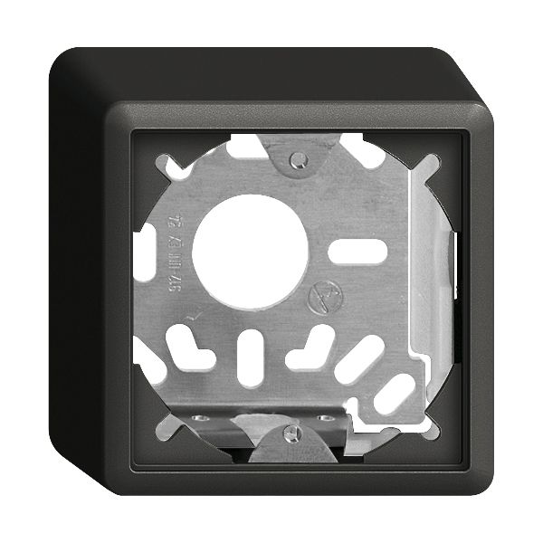 Kappe mit Grundplatte 54mm EDIZIOdue schwarz universal